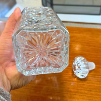 Vintage Square Crystal Cut Decanter Numbered 43
