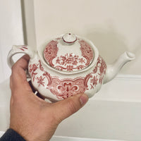 Ridgway Staffordshire Windsor Pink-Transfer Teapot with Lid