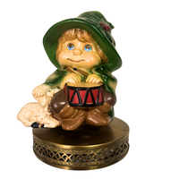 Christmas The Drummer Little Boy Fuji Japan Music Box Collectibles Ceramic-Brass
