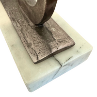 Casting Metal Gymnast-Acrobat Sculpture on Marble Base
