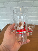 Vintage Coca-Cola Glasses Set 5 PCS Santa Claus Christmas Design
