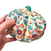 Ceramic Handpainted Multicolor Glazed Pumpkin Home Decor
