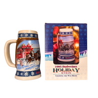 Budweiser Beer Stein-Mug Holiday Lighting The Way Home Series 1995
