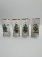 Spode Christmas Tree-Holly-Swag Glasses Set
