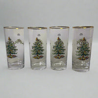 Spode Christmas Tree-Holly-Swag Glasses Set