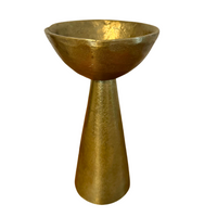 Rustic Cast Brass Pillar Candle Holder Williams-Sonoma Home Decor
