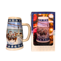 Budweiser Beer Stein-Mug Holiday Lighting The Way Home Series 1995
