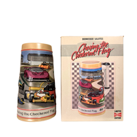 Budweiser Salutes Beer Vintage Stein-Mug Chasing the Checkered Flag Series-06659 1991 Limited Edition
