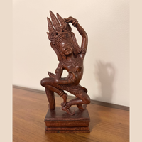 Vintage Wooden Apsara Sculpture Cambodian Dancer
