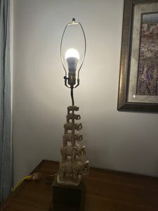 Vintage Stacked Elephants Table Lamp