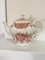 Ridgway Staffordshire Windsor Pink-Transfer Teapot with Lid
