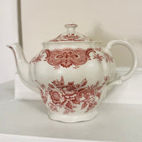 Ridgway Staffordshire Windsor Pink-Transfer Teapot with Lid