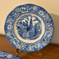 Liberty Blue USA Historic Colonial Scenes England Ceramic Dinnerware
