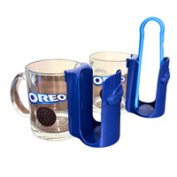 Vintage Oreo Glass Mug Set 2 w/ Cookies Holders
