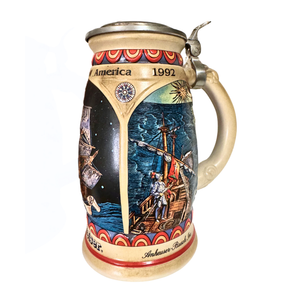 Budweiser Vintage Beer Stein-Mug Discovery of America Nina-Pinta-Santa Maria Set 3