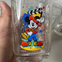 Walt Disney World 2000 Millennium Mickey Mouse Square Glasses McDonalds Lot of 4