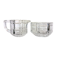 Vintage Crystal Creamer and Sugar Bowl Set
