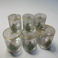 Spode Christmas Tree-Holly-Swag Glasses Set