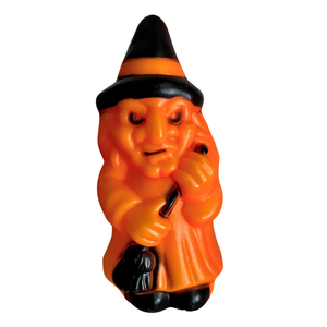 Vintage 1980’s Blown Plastic Empire Halloween Witch Holding Broom