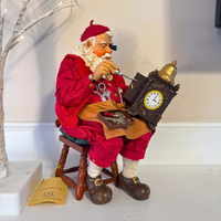 Vintage Santa Claus Fabriche Christmas Kurt Adler Santa Clock Maker
