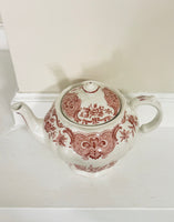 Ridgway Staffordshire Windsor Pink-Transfer Teapot with Lid
