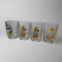 Walt Disney World 2000 Millennium Mickey Mouse Square Glasses McDonalds Lot of 4