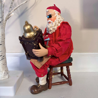 Vintage Santa Claus Fabriche Christmas Kurt Adler Santa Clock Maker
