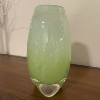 Blown Glass Heavy Three Footed Vase
