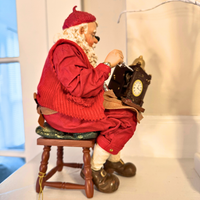 Vintage Santa Claus Fabriche Christmas Kurt Adler Santa Clock Maker
