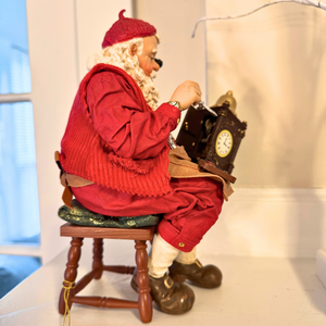 Vintage Santa Claus Fabriche Christmas Kurt Adler Santa Clock Maker