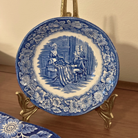 Liberty Blue USA Historic Colonial Scenes England Ceramic Dinnerware
