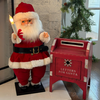 Vintage Santa Claus Animated Motion with Christmas Mailbox
