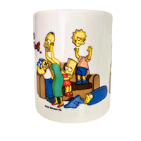 Vintage The Simpsons Family Switching Heads on Couch Coffee-Tea Mug-Cup
