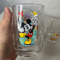 Walt Disney World 2000 Millennium Mickey Mouse Square Glasses McDonalds Lot of 4