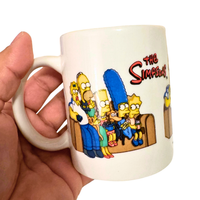 Vintage The Simpsons Family Switching Heads on Couch Coffee-Tea Mug-Cup
