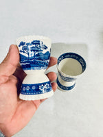 Vintage Copeland Spode's Tower England Double Egg Cup Set of 2
