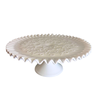 Milky Glass Cake Stand Vintage
