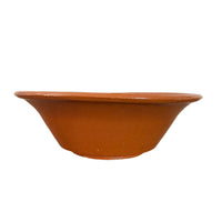 Traditional Red Clay Hand Slip-Trailed Decorated Serving Bowl