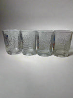 Walt Disney World 2000 Millennium Mickey Mouse Square Glasses McDonalds Lot of 4
