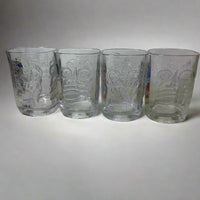 Walt Disney World 2000 Millennium Mickey Mouse Square Glasses McDonalds Lot of 4