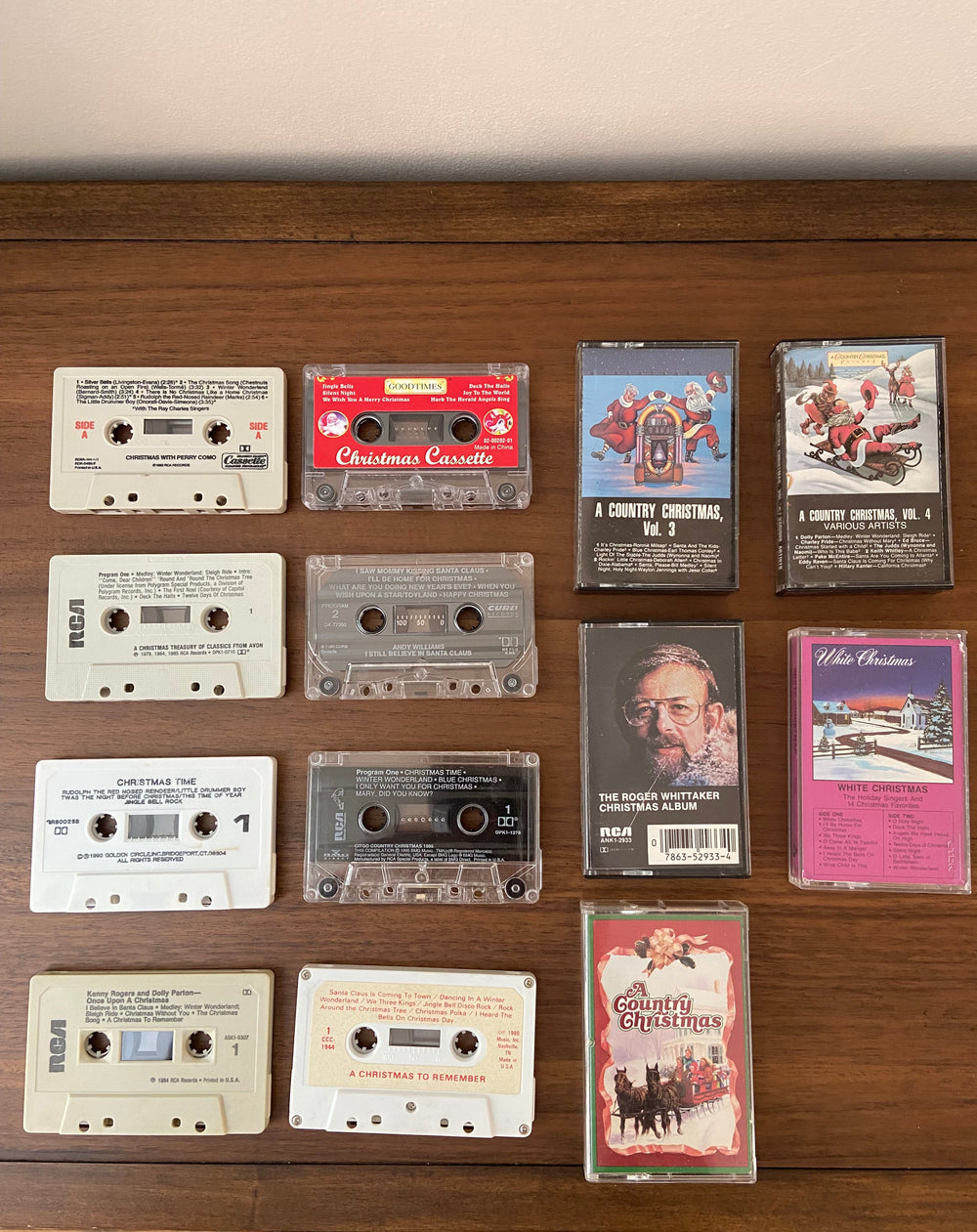 Vintage Christmas Cassettes Country Christmas-Rogers Whittaker Lot 20 With Case