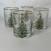 Spode Christmas Tree-Holly-Swag Glasses Set