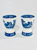 Vintage Copeland Spode's Tower England Double Egg Cup Set of 2
