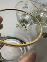 Spode Christmas Tree-Holly-Swag Glasses Set
