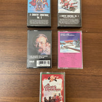 Vintage Christmas Cassettes Country Christmas-Rogers Whittaker Lot 20 With Case