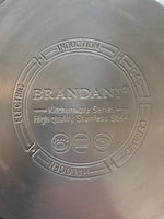 Brandani Whistling Wood-Looking Handle Induction Tea Kettle Teapot Stainless Steel
