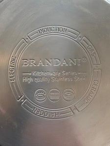 Brandani Whistling Wood-Looking Handle Induction Tea Kettle Teapot Stainless Steel