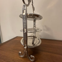 Vintage Silver-plated Edwardian Style 3-Tier Mini-Cake Stand Patisserie Stand