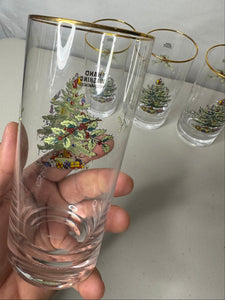 Spode Christmas Tree-Holly-Swag Glasses Set