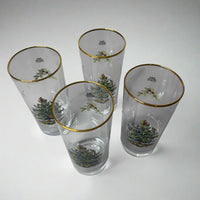 Spode Christmas Tree-Holly-Swag Glasses Set